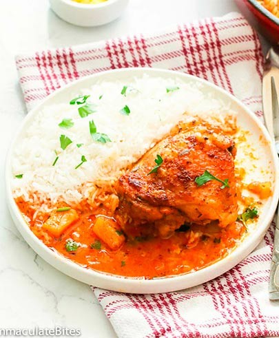 Soy-Braised Cornish Hens with Coconut-Pineapple Sweet Rice